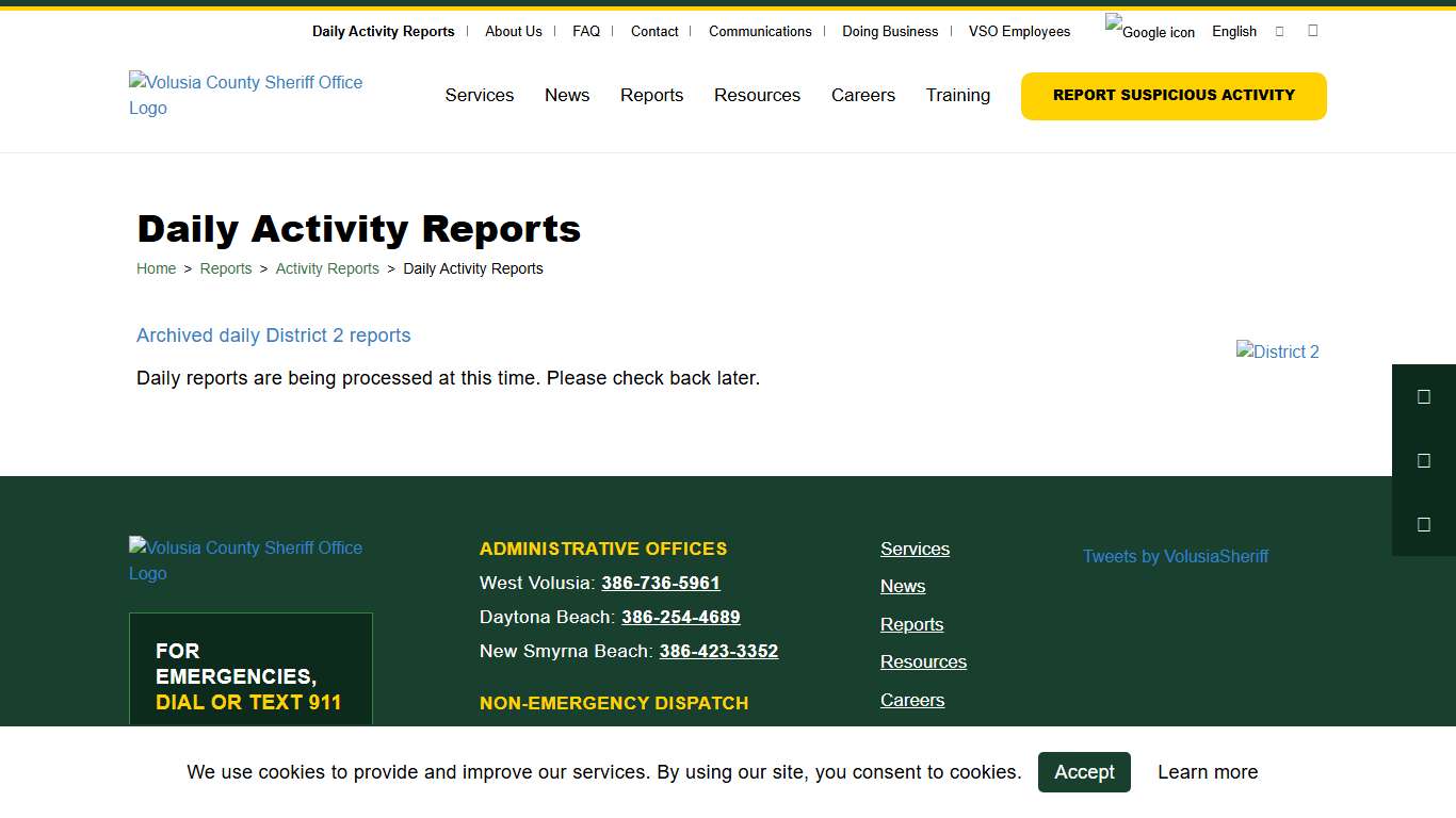 Daily Activity Reports | VSO