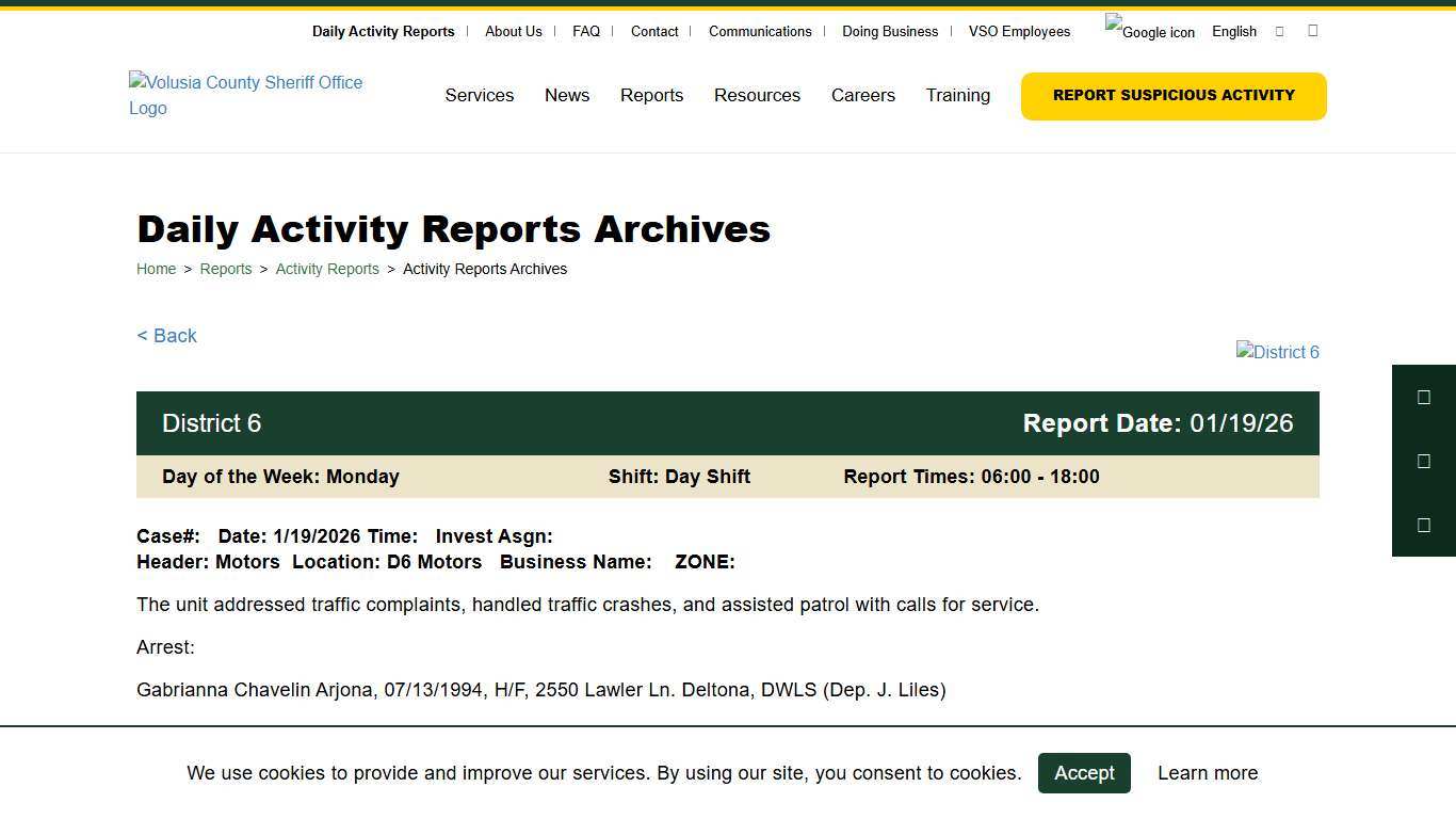 Daily Activity Reports Archives | VSO